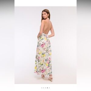 Abercrombie linen high neck maxi dress